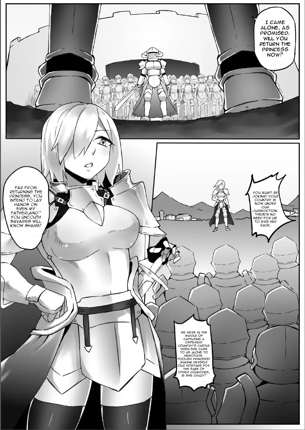 Kazan no You] Kyodai Onna Kishi, Teikoku ni Mairu | A Giant Female Knight  Goes to the Empire [English] [Degenerate_X] [Digital] - Hentai.name