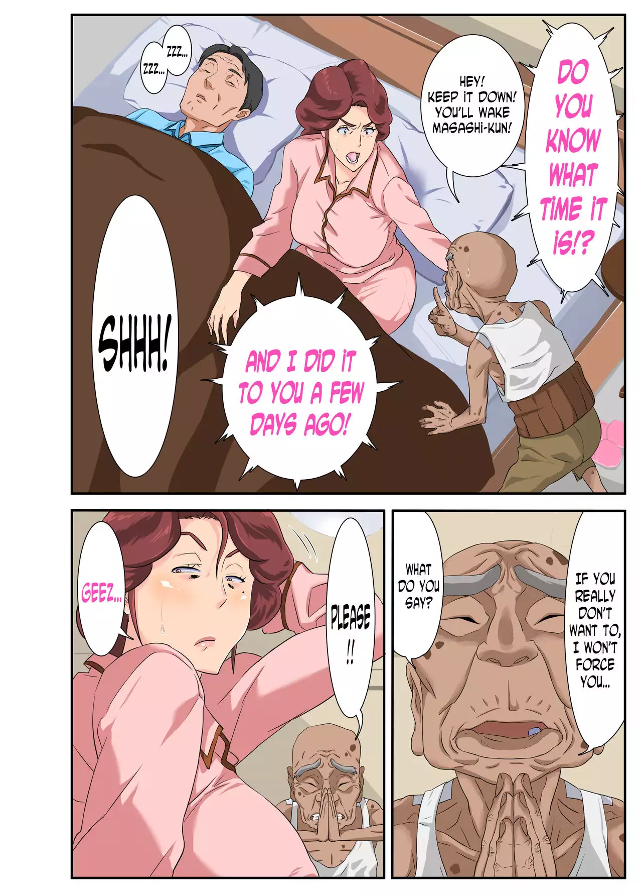 Mosquito Man] Kyojiri Tsuma Keiko to Zetsurin! Sukebe Jii [English] [N04H]  - Hentai.name