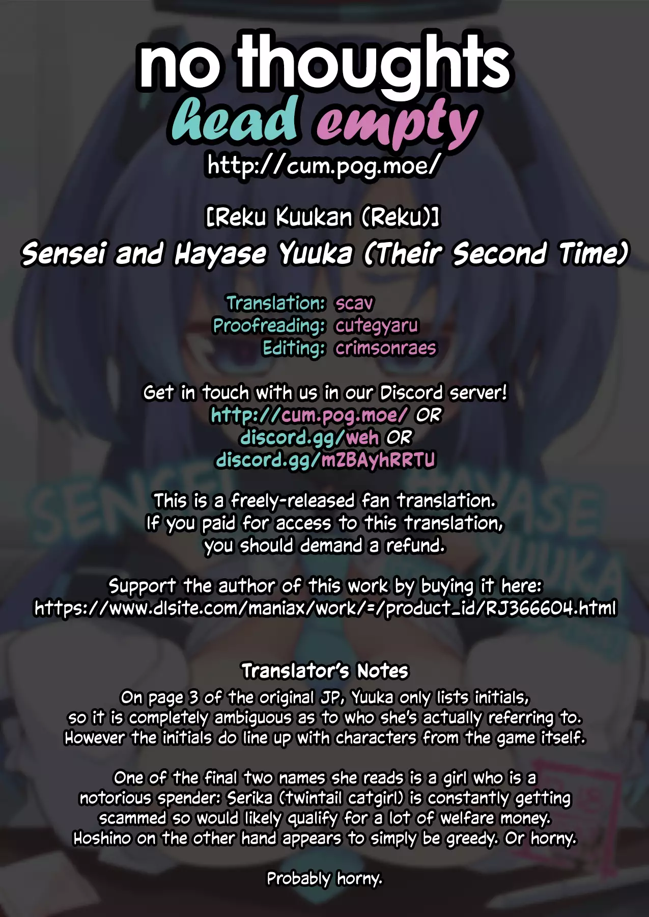 Reku Kuukan (Reku)] Sensei to Hayase Yuuka (2-kai-me) | Sensei and Hayase  Yuuka (Their Second Time) (Blue Archive) [English] [head empty] -  Hentai.name